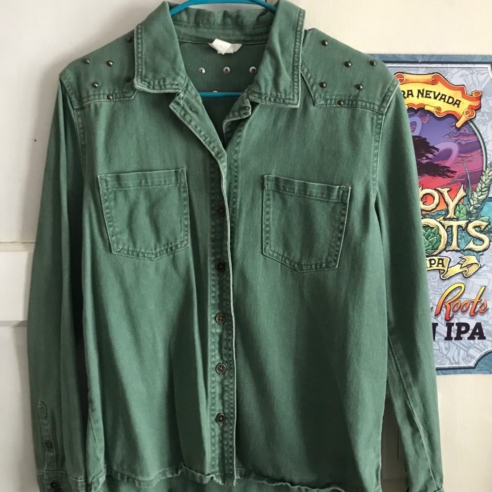 Stud green jacket
